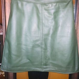 Cute leather Green Skirt